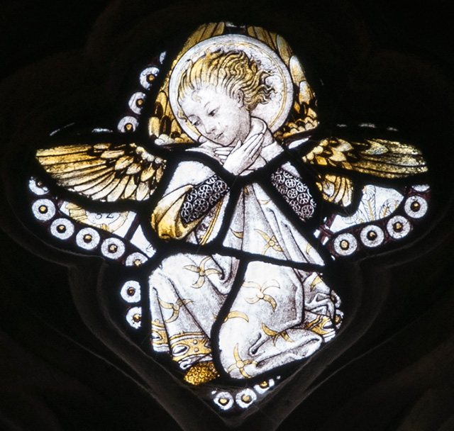 E. & C. O'Neill, Tracery Angel, 1918, designed by Alice Meredith Williams, Church of St Basil, Bassaleg.